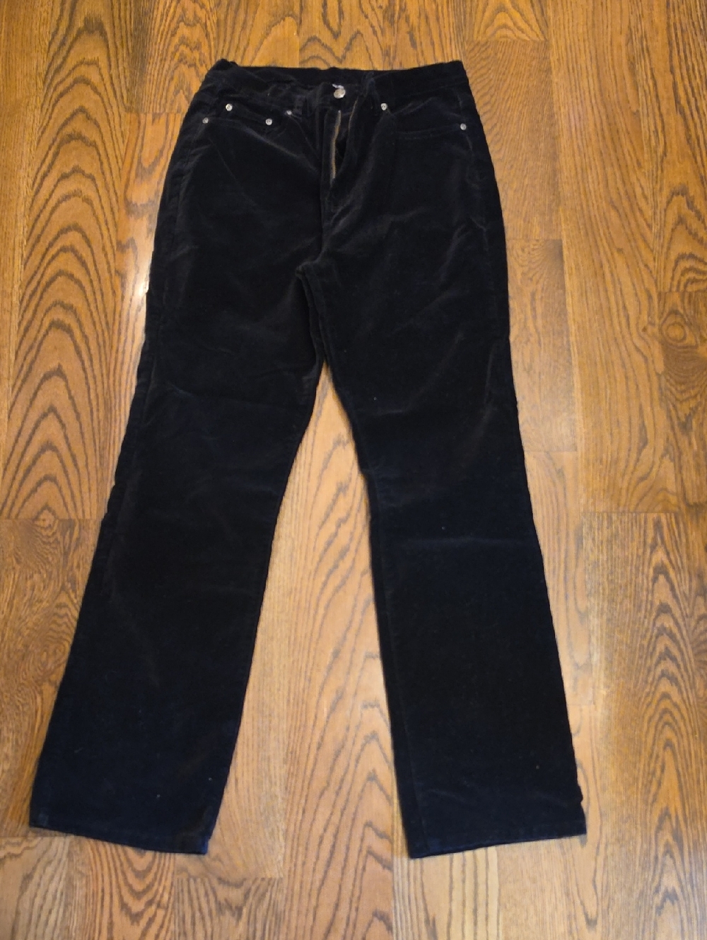 DG2 by Diane Gilman Black Velvet Bootcut Pants Sz 14 T